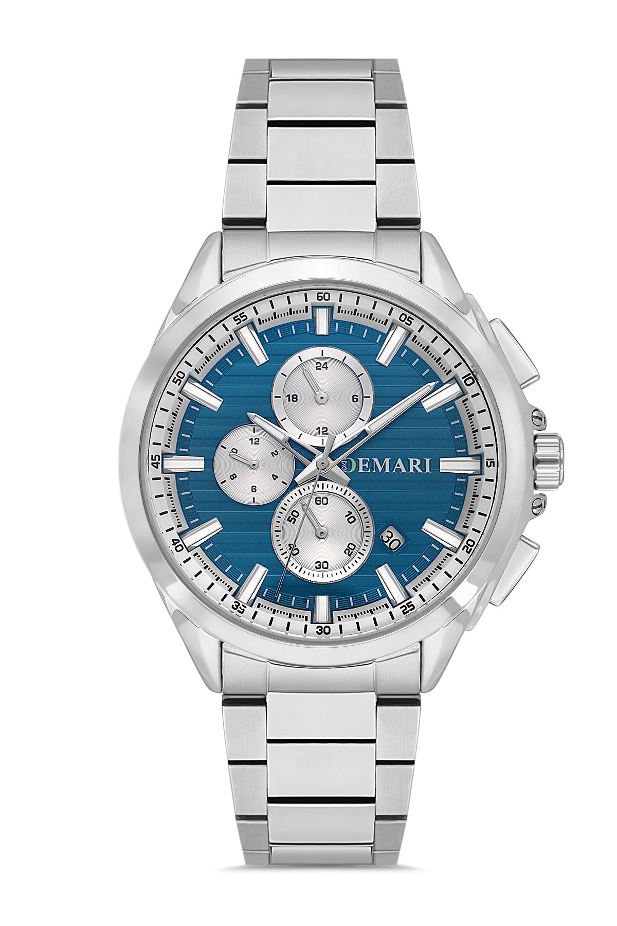 Erkek Kol Saati Quartz Mekanizma Multifunction Çelik Kordon Mavi Kadran – DM-00118G-A3
