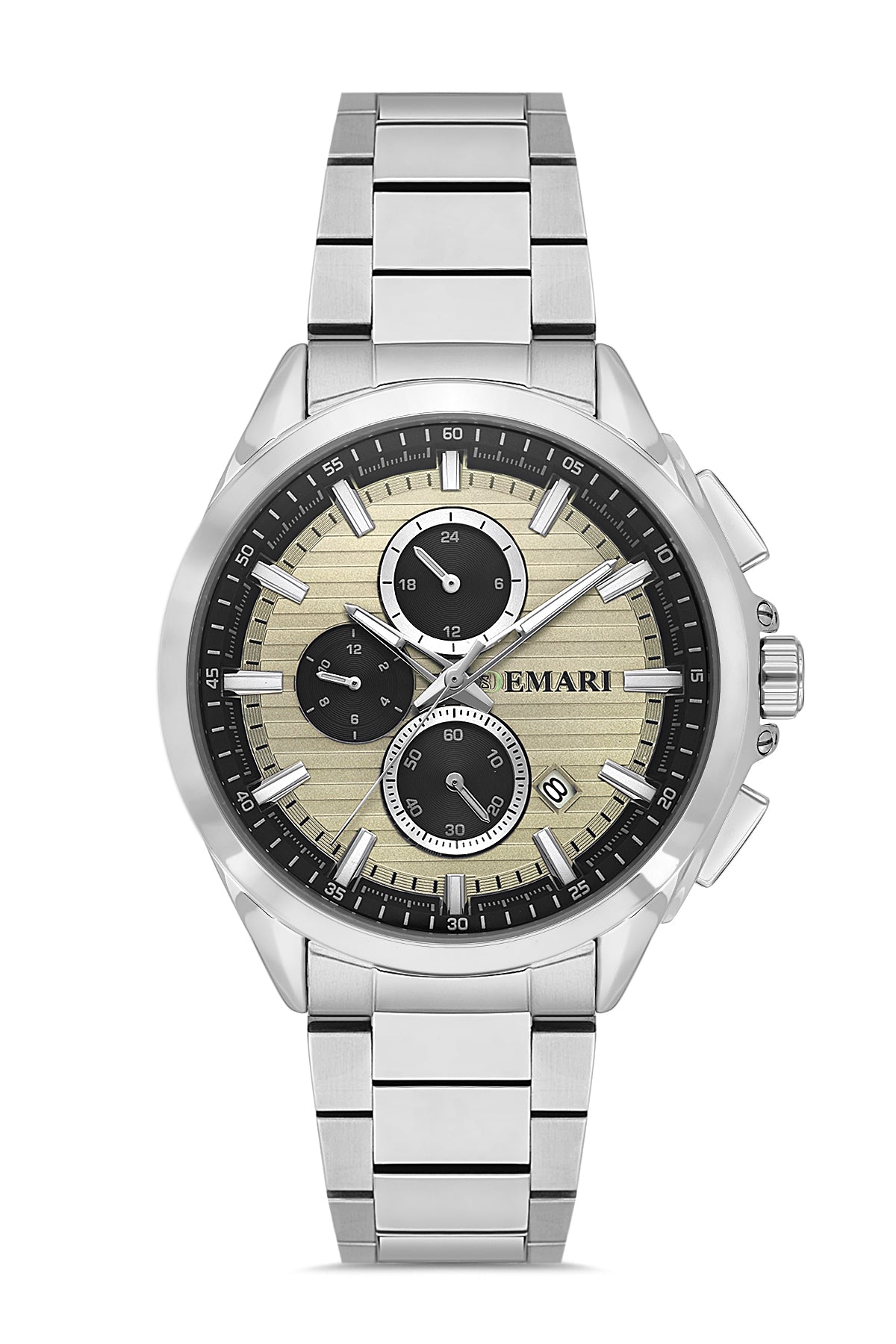 Erkek Kol Saati Quartz Mekanizma Multifunction Çelik Kordon Gold Kadran – DM-00118G-A6