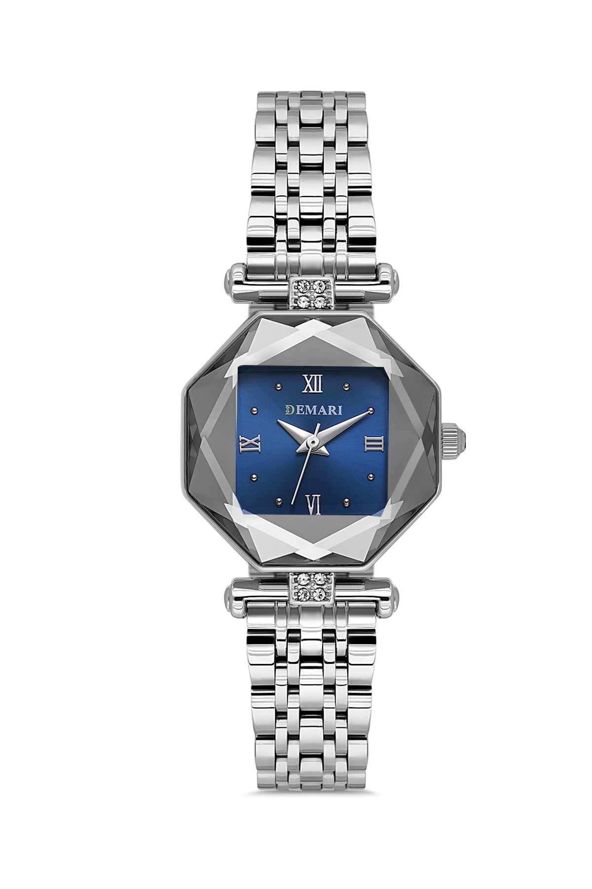 Kadın Kol Saati Quartz Mekanizma Gümüş Çelik Kordon Mavi Kadran DM-00110L-A3