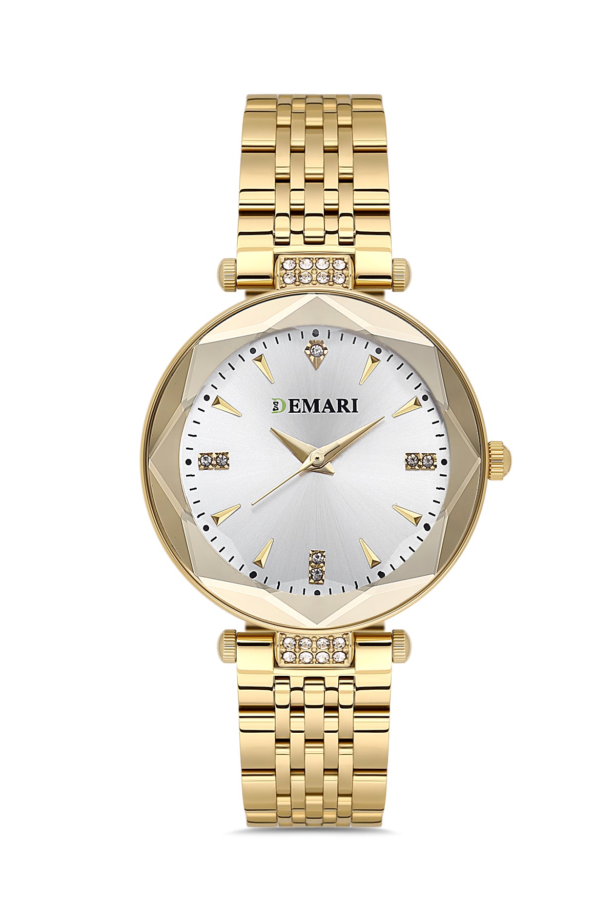 Kadın Kol Saati Quartz Mekanizma Gümüş Çelik Kordon Taş Detaylı Gümüş Kadran DM-00104L-B1