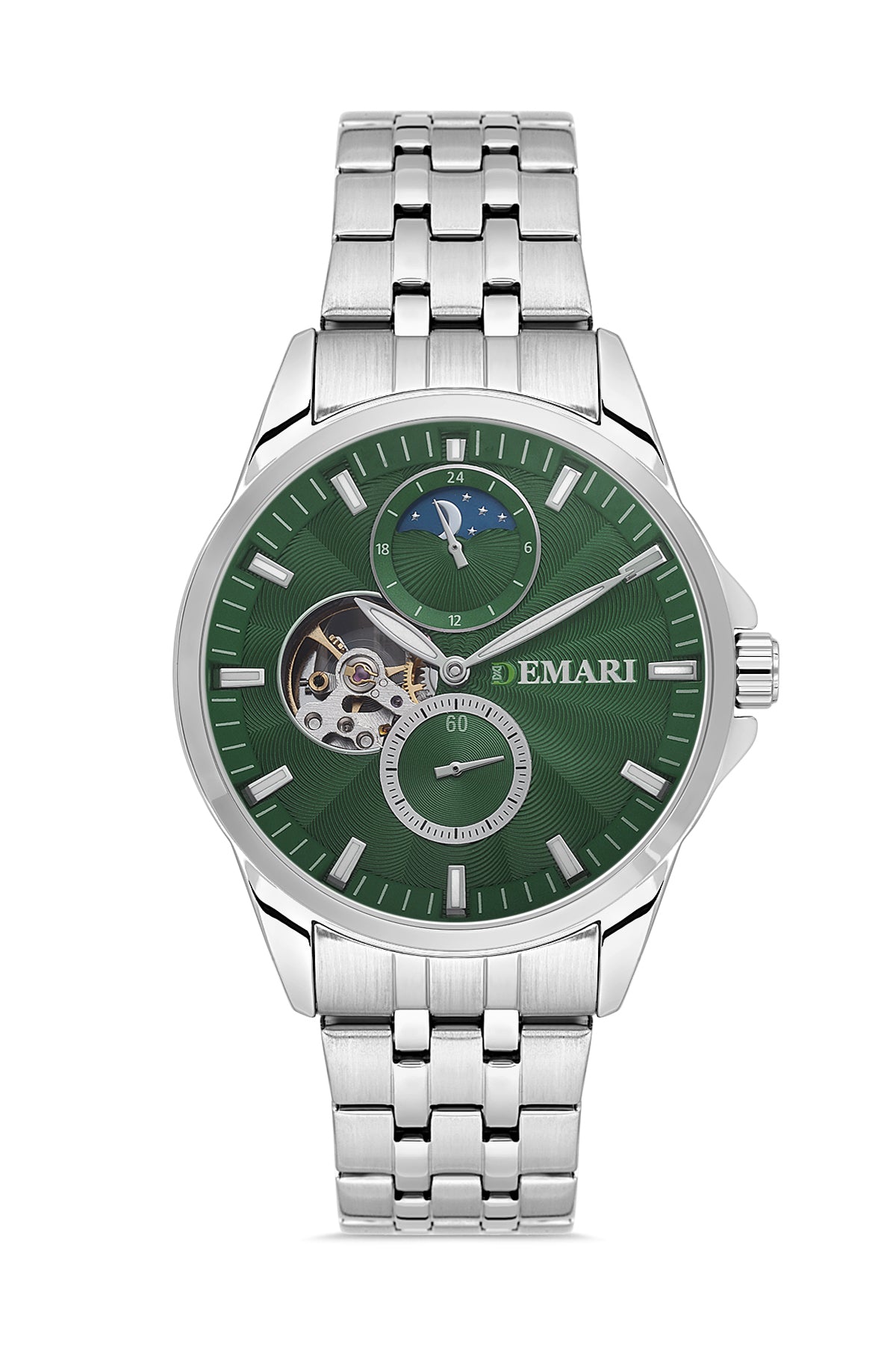 Otomatik Erkek Kol Saati Çelik Kasa ve Kordon Yeşil Kadran DM-00101G-A10